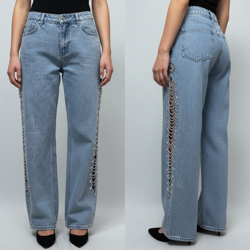 Jean calados puntilla